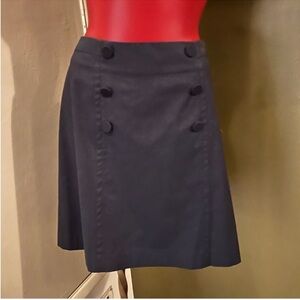 H&M A-Line Pinstripe mini skirt front buttons NWOT
